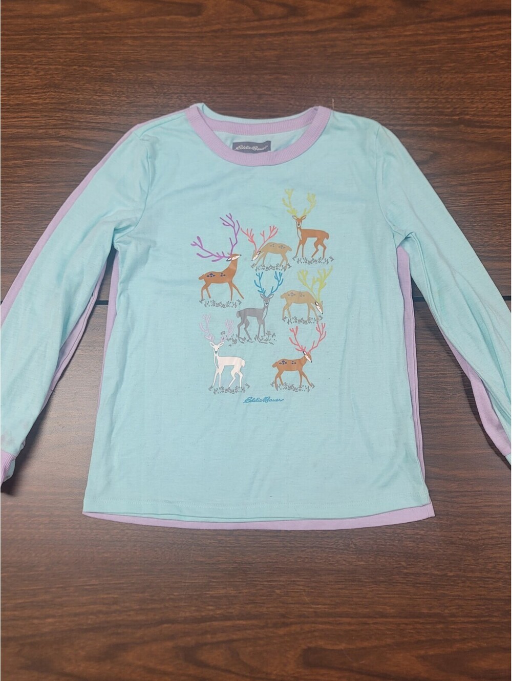 Girls Eddie Bauer Set Of 2 long sleeve pajama top SzM (10-12)